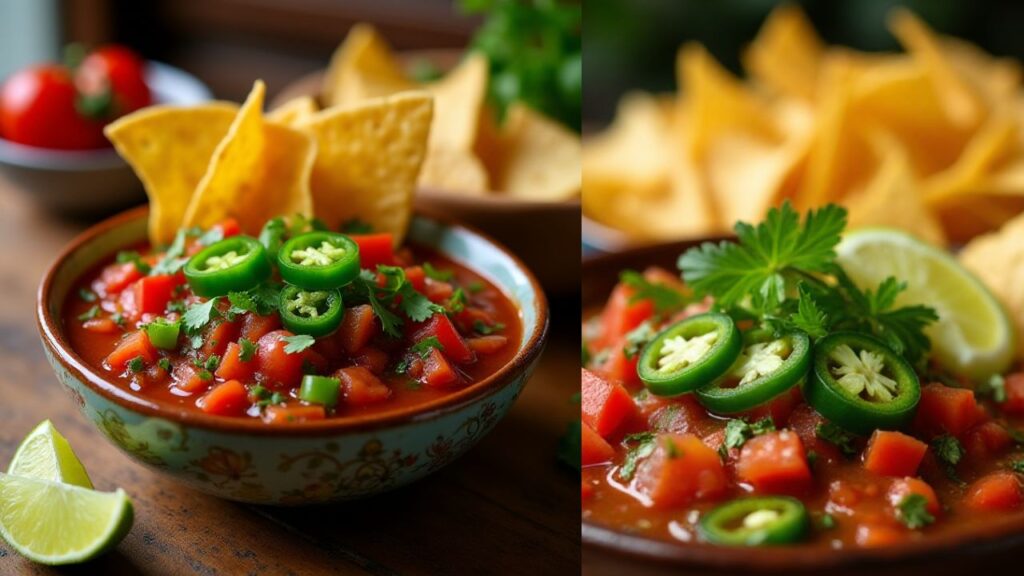 Colorful bowl of fresh jalapeno salsa recipe with green jalapenos