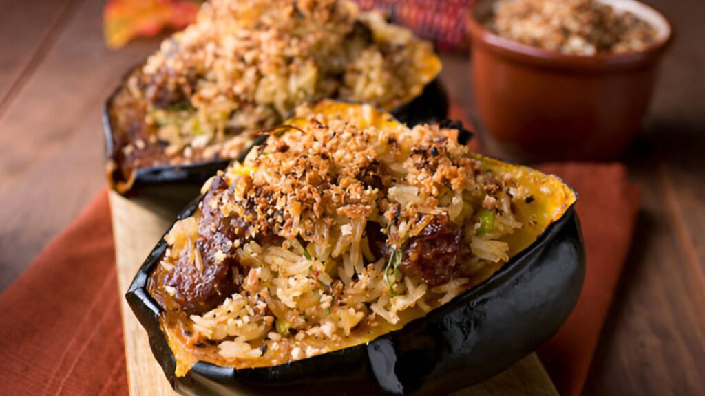 Rice Stuffed Acorn Squash