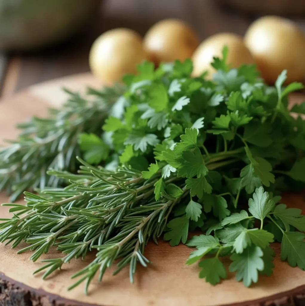 herbs with roast potatoes