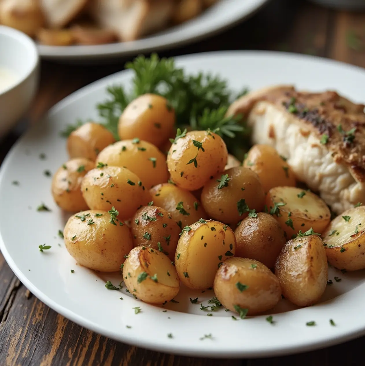 herbs with roast potatoes