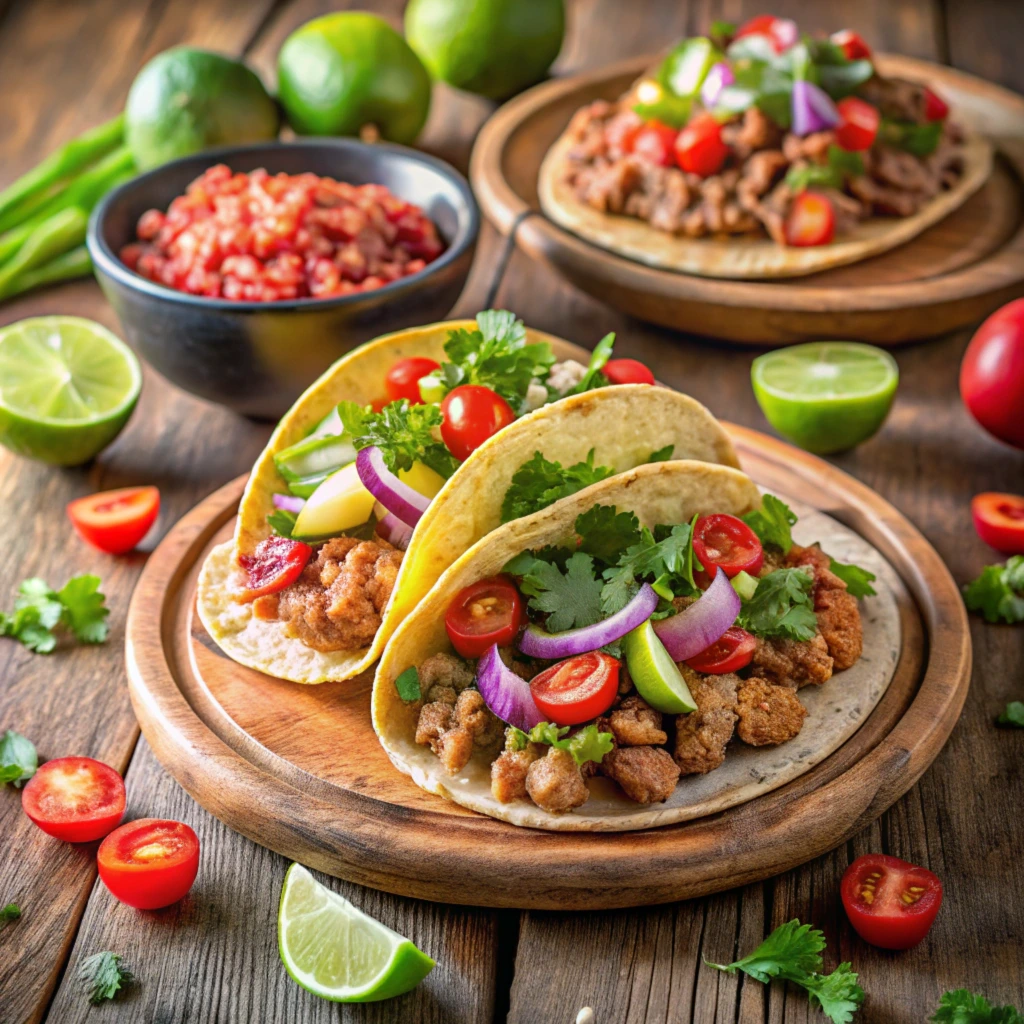 Ground Turkey Recipes Tacos with Fresh Salsa and Avocado