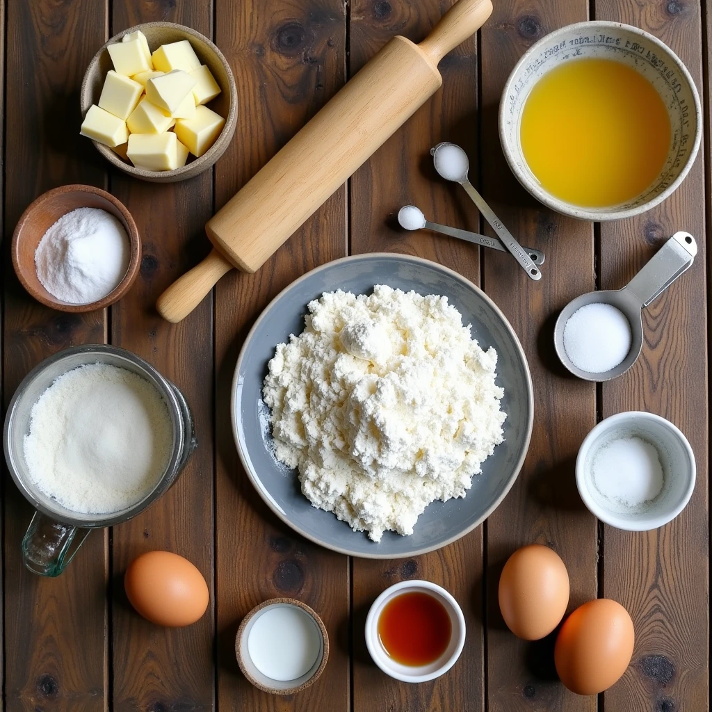 the ingredients needed to make Gipfeli Recipe for preparation