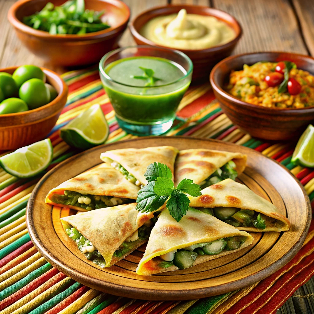 baked spinach mushroom quesadillas featured