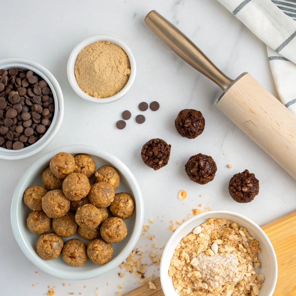 Peanut Butter Energy Balls with Coconut Powder