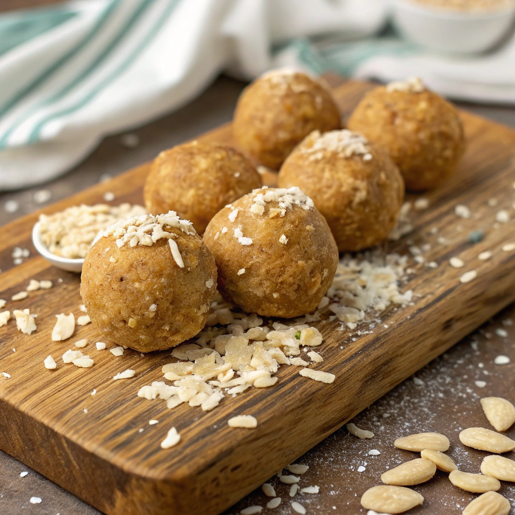 Peanut Butter Energy Balls with Coconut Powder