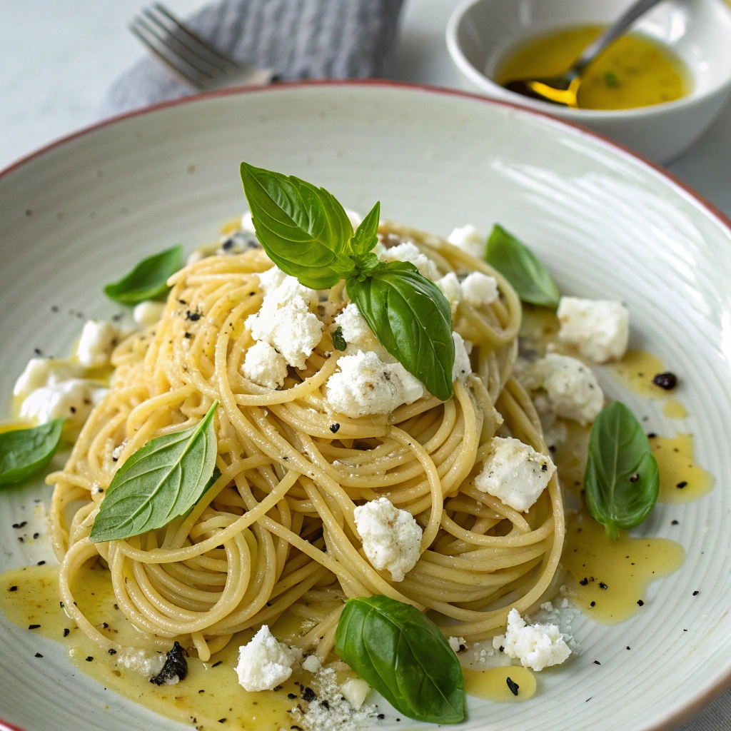 Spaghetti with Feta