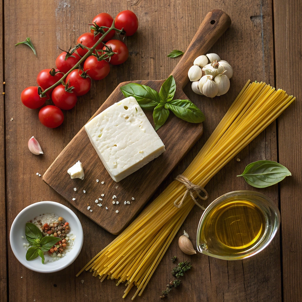 Spaghetti with Feta