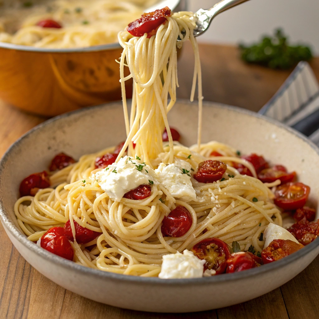 Spaghetti with Feta